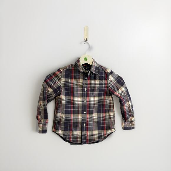 Polo Ralph Lauren Other - POLO RALPH LAUREN Boys Plaid Long Sleeve Button Up Shirt 4t‎